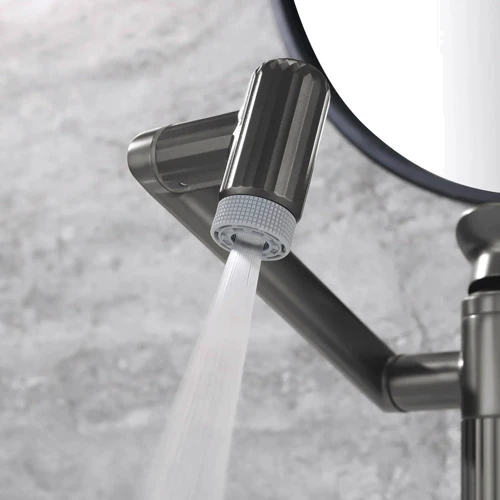 Смеситель для раковины Lefton 360° Rotatable Single-Hole Bathroom Faucet-BF2208 Brushed Nickel: Термостат Нет