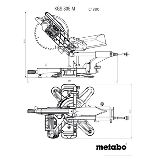 Монтажная пила Metabo KS 305 M (619003000): Производитель Metabo