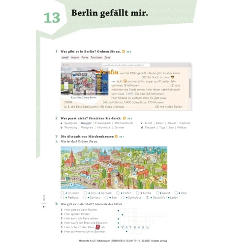 Momente A1.2: Arbeitsbuch plus interaktive Version: Виробник Hueber