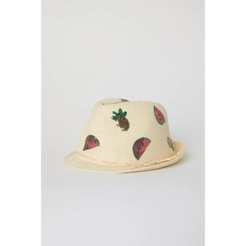Шляпа H&M 5468007 53-55 бежевая
