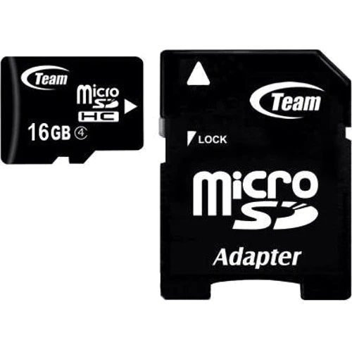 Карта пам'яті Team 16GB microSDHC Class 4 + adapter (TUSDH16GCL403)