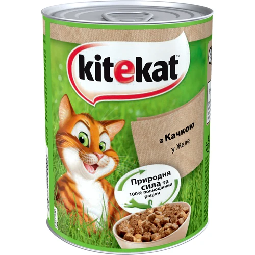 Влажный корм Kitekat Natural Vitality для кошек с уткой в желе 12х400г (5900951137303)