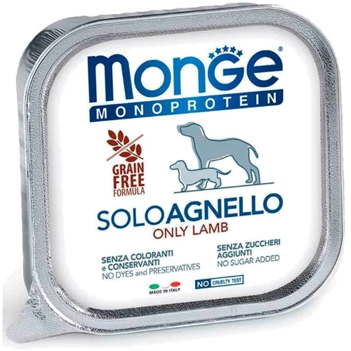 Паштет для собак Monge Dog Solo 100% ягненок 150 г (70014151)
