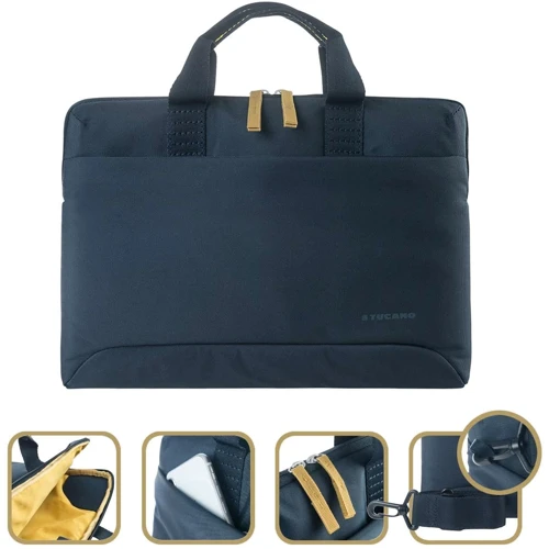 Сумка для ноутбука Tucano 15.6 "Smilza Slim Blue (BSM15-B): Колір синий