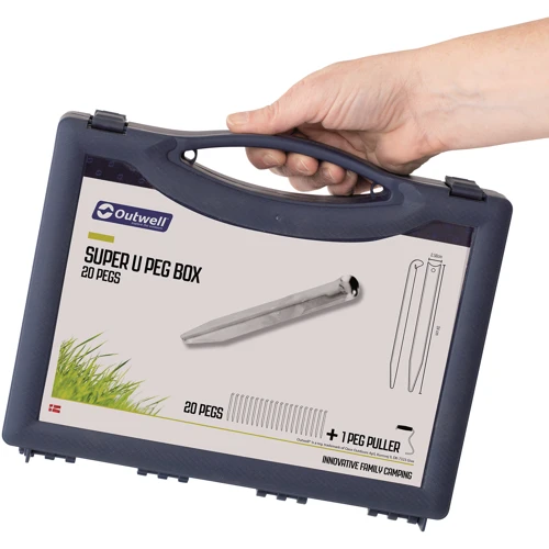 Аксессуар для палаток Колышки Outwell Super U Peg Box 24 см 20 шт. Silver (650779): Производитель Outwell