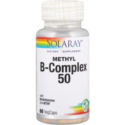 Solaray Methyl B-Complex 50 60 Veg Caps Витамины группы В