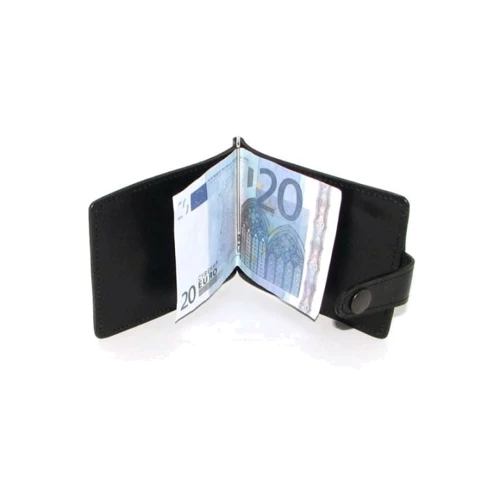Мужской зажим для денег DNK Leather черный (DNK Euro Clamp col.J): Формат кошелька Вертикальный