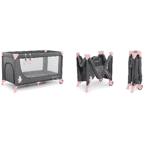 Ліжко-манеж з пеленатором Kinderkraft Joy Pink (KKLJOYPNK000AC): Тип кроватка-манеж