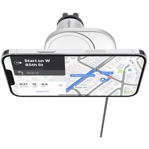 Держатель Belkin Car Holder Wireless Charger BoostCharge Pro Qi2 with MagSafe 15W Gray (WIC008btGR-V2)