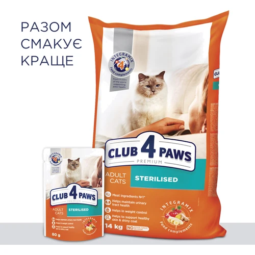 Сухой корм Club 4 Paws Premium for adult sterilised cats для взрослых стерилизованных кошек 0.3 кг (4820083909252): Основные ингредиенты Курица