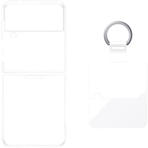 Чехол для телефонов Samsung Clear Cover with Ring Transparent for Samsung F721 Galaxy Flip 4 (EF-OF721CTEGUA): Пленка в комплекте нет