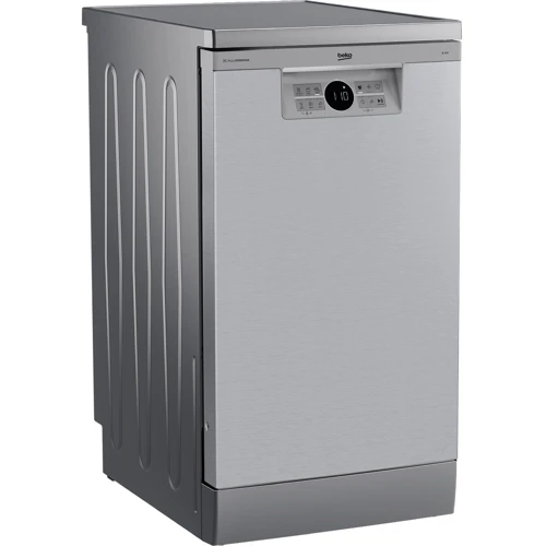 Посудомийка Beko BDFS26040XQ: Функції Економічна програма (ECO), таймер, Відстрочення запуску, індикатор наявності солі та ополіскувача, захист від підтікання та переливу (аквастоп), захист від дітей, дисплей