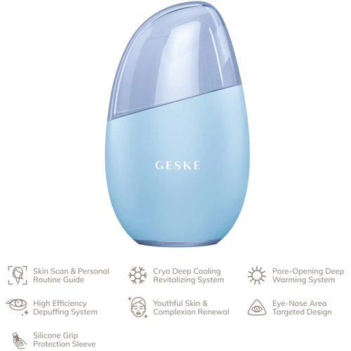 Массажер GESKE Cool&Warm Eye and Face Massager 7в1 aquamarine