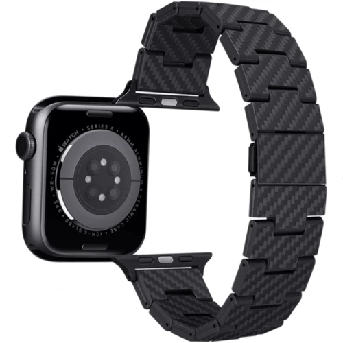Аксессуар для Watch Pitaka Carbon Fiber Watch Band Retro Black/Grey (AWB1004) for Apple Watch 42/44/45/49mm: Тип аксессуара ремешок
