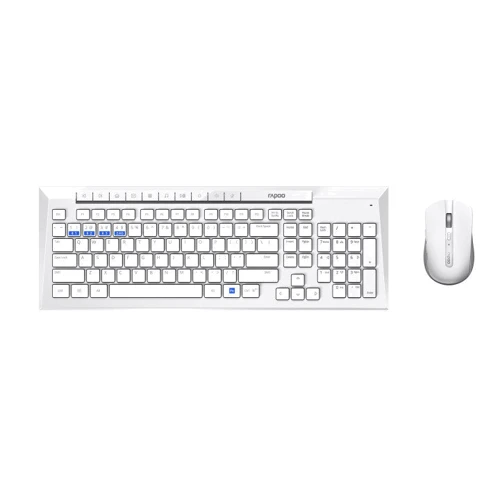 Комплект беспроводной RAPOO 8200M Wireless White: Подключение беспроводное
