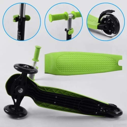 Самокат Best Scooter зелений (PL-315): Матеріал коліс поліуретан