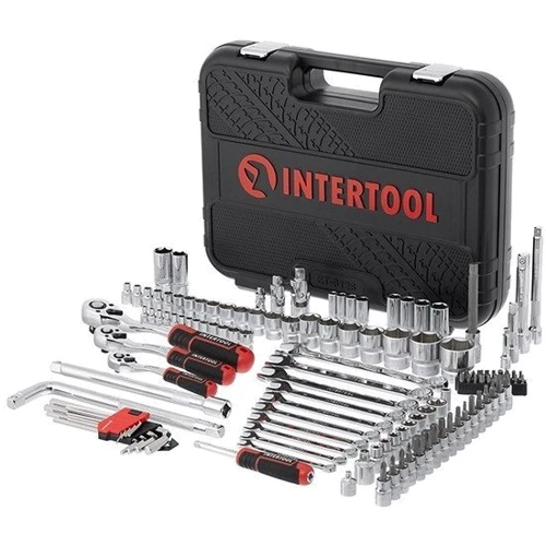 Набор инструментов INTERTOOL Storm 1/2" 3/8" 1/4" (ET-8126): Комплектация набора торцевые головки, воротки, биты