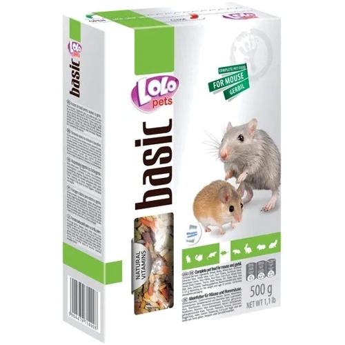 Полнорационный корм Lolopets для мышей и песчанок 500 г (LO-71400)