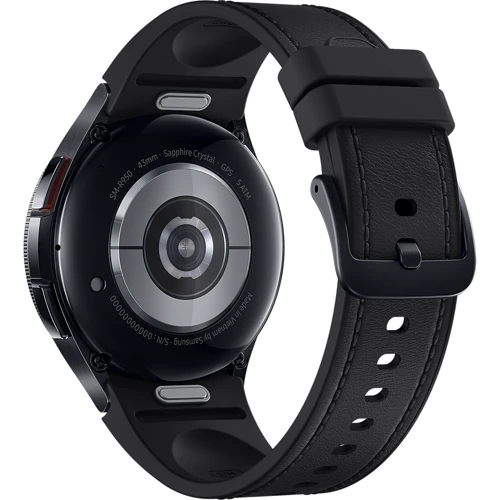 Смарт-годинник Samsung Galaxy Watch 6 Classic 43mm Black з Hybrid Eco-Leather Black Band (SM-R950NZKA) (UA): Фітнес-функції GPS-модуль, Пульсометр, Подсчет калорий, Шагомер