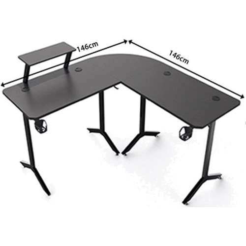 Геймерский стол GT Racer 146x146x60x73 см Black (T-1247)