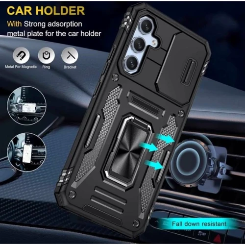 Чехол для телефонов Mobile Case Camshield Army Ring Black for Samsung S926 Galaxy S24 Plus / S936 Galaxy S25 Plus: Совместимость Samsung S926 Galaxy S24 Plus / S936 Galaxy S25 Plus