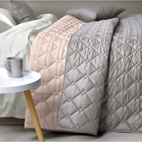 Покривало IDEIA Стиль Cube 180х210 сірий/бежевий (8-32404)