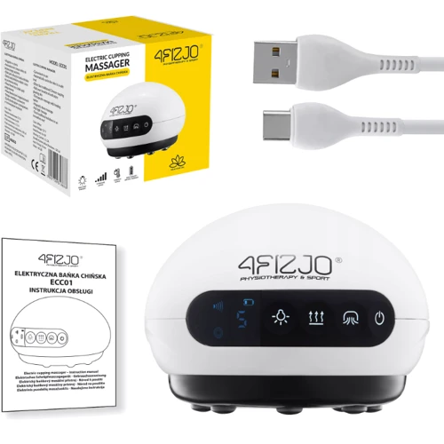 Массажер 4FIZJO Массажная вакуумная банка аккумуляторная с ИК прогревом White (P-5907739318688)