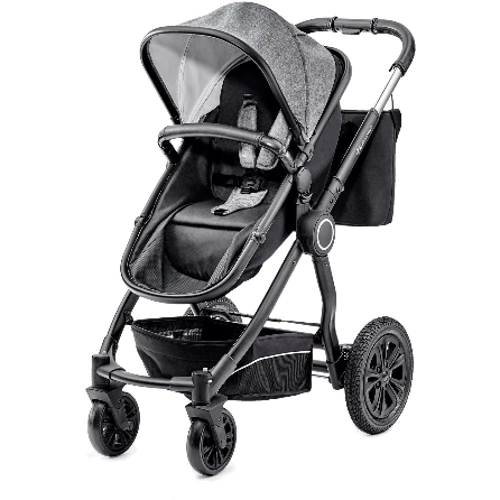 Универсальная коляска 3 в 1 Kinderkraft Veo Black/Gray (KKWVEOBLGR3000): Возможность установки люльки есть