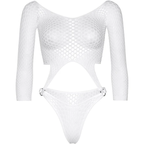 Боди Leg Avenue Top bodysuit with thong back White