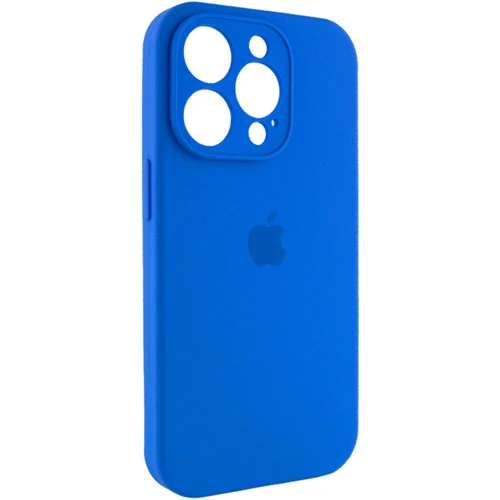 Чехол для iPhone Mobile Case Silicone Case Full Camera Protective Capri Blue for iPhone 15 Pro Max: Цвет синий