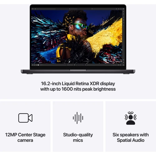 Apple MacBook Pro 16" M4 Pro 512GB Space Black (MX2X3UA/A) 2024: Відеокарта 20-core GPU