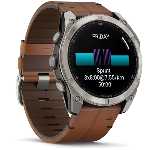Смарт-часы Garmin Fenix 8 AMOLED 51mm Sapphire Carbon Grey DLC with Chestnut Leather Band (010-02905-40) фото 11
