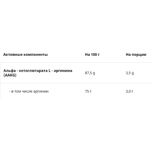 Амінокислота для спорту UNS AAKG 300 g /75 servings/: Смак Лимон