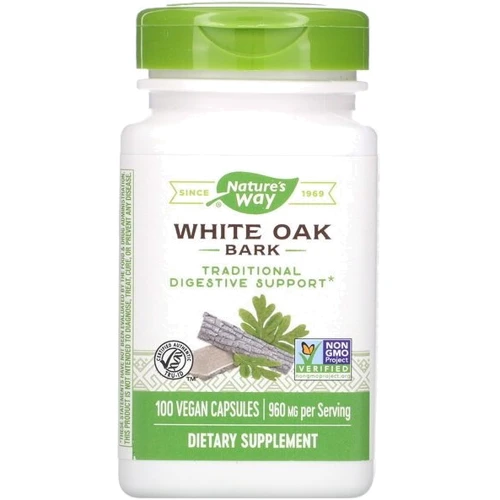 Nature's Way White Oak Bark 480 mg Кора белого дуба 100 капсул