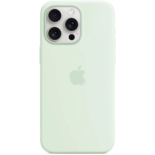 Чехол для iPhone Apple Silicone Case with MagSafe Soft Mint (MWNQ3) for iPhone 15 Pro Max: Материалы Силикон