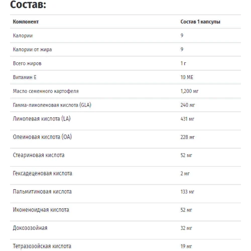 Douglas Laboratories Ultra G.L.A. (Borage Oil), 240 mg, 60 Softgels (DOU-70046): Тип Омега 6