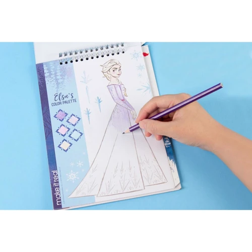 Блокнот с трафаретами Make It Realдля создания модных коллекций Холодное сердце 2