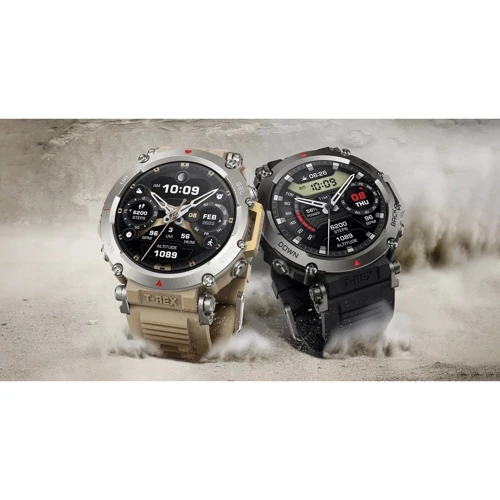 Смарт-часы Amazfit T-Rex Ultra Abyss Black: Фитнес-функции Альтиметр, GPS-модуль, Подсчет калорий, Скорость движения, Пульсоксиметр, Шагомер, Пульсометр