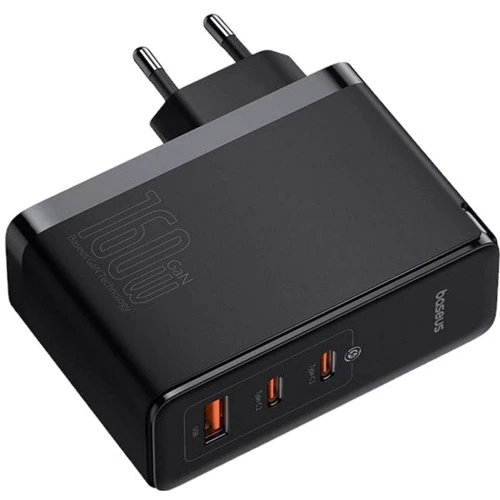 Зарядное устройство Baseus Wall Charger USB+2xUSB-C GaN5 Pro 160W Black with USB-C Cable (P10110825113-00): Особенности Быстрая зарядка, USB-C