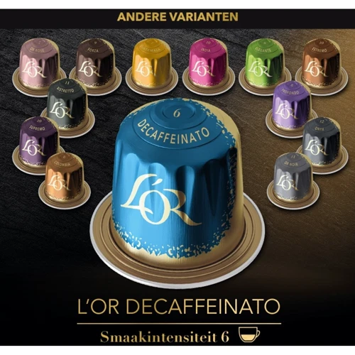 Кава в капсулах L'OR Espresso Decaffeinato шоубокс 100х5.2 г (8711000360194): Вид напою Кофе в капсулах