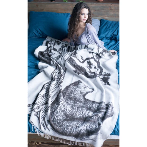 Плед SoundSleep Bears 140х200см шерстяной (91957884): Размер, см 140x200