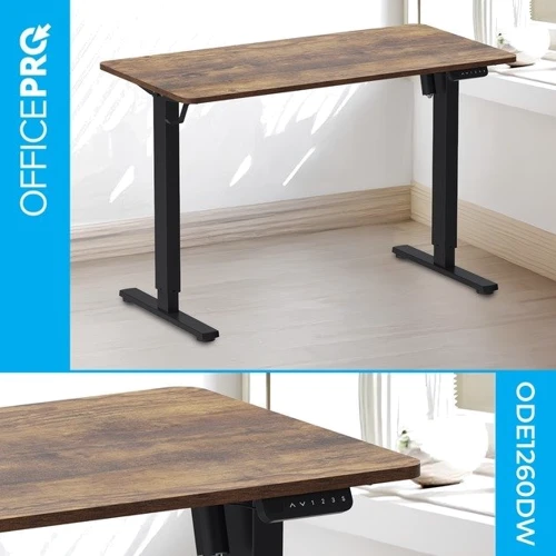 Стол с электрорегулировкой высоты Officepro Dark Wood/Black (ODE1260DW): Глубина, см 60