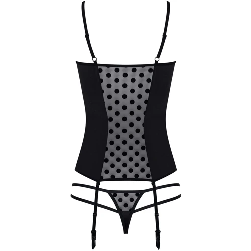 Комплект Obsessive Dotina corset, L/XL