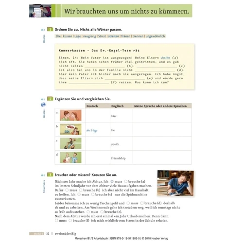 Menschen B1.2: Arbeitsbuch mit Audio-CD: ISBN 9783195119030, 280x210x7 мм