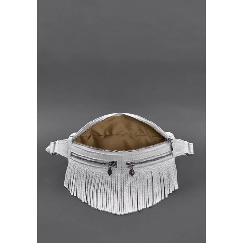 Женская поясная сумка BlankNote Spirit белая (BN-BAG-15-white): Фактура Матовая, Зернистая
