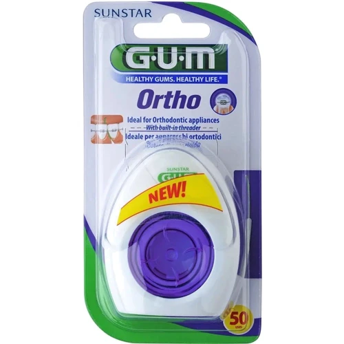 GUM Ortho Зубная нить ортодонтическая 50 шт