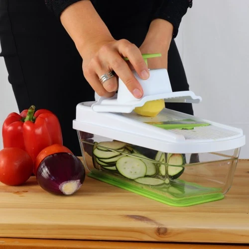 Овощерезка Tavialo Pro Glass 6 в 1 со стеклянным контейнером (193100006)