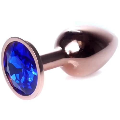 Анальная пробка с кристаллом BOSS of TOYS Boss Series - Jewellery Red Gold PLUG Dark Blue S, BS6400114