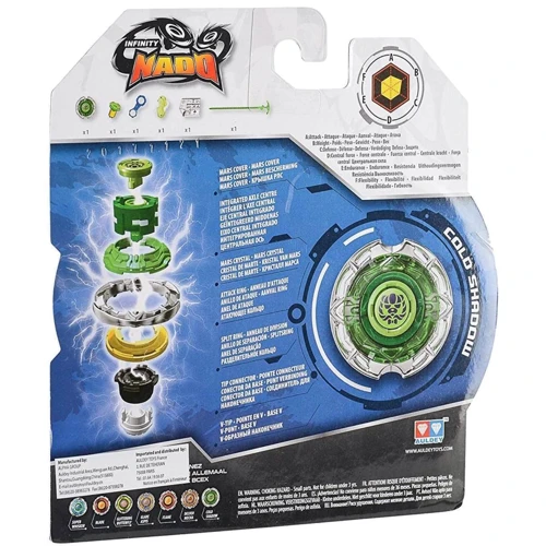 Дзига з пусковим пристроєм Auldey Infinity Nado Серія Стандарт Cold Shadow (YW624307): Виробник Auldey
