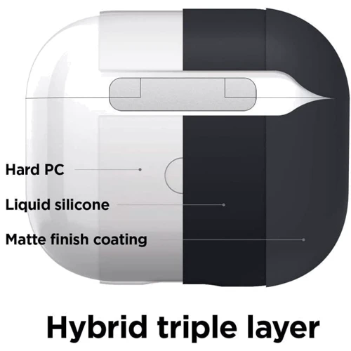 Чехол для наушников Elago Liquid Hybrid Case Black (EAP3RH-BK) for Apple AirPods 3 фото 2